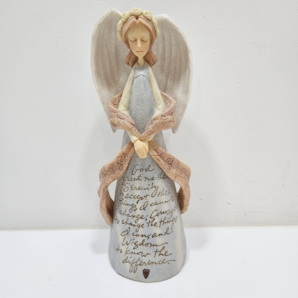 FOUNDATIONS Enesco SERENITY PRAYER Angel Catholic Virgin Mary Collectible 2004